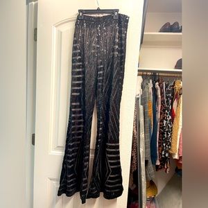 Sequin flare pants